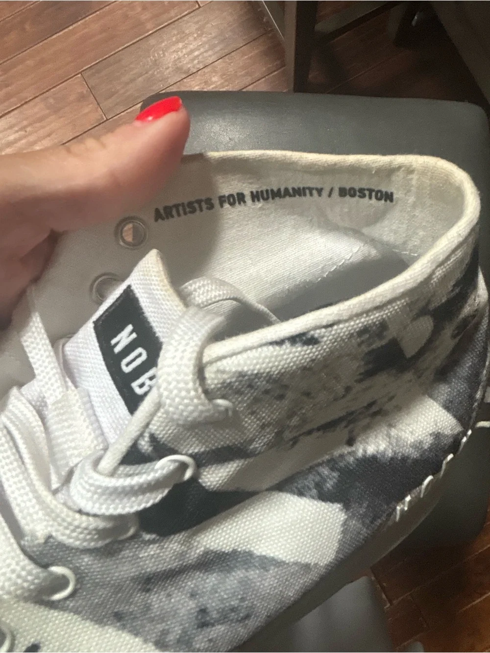 NOBULL Artists For Humanity Canvas Mid Trainers W7.5 M6